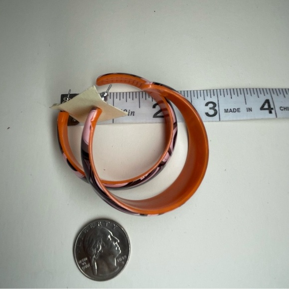 Vintage Funky Large 70s Hoop Earrings - 2 Pair - Picture 7 of 13